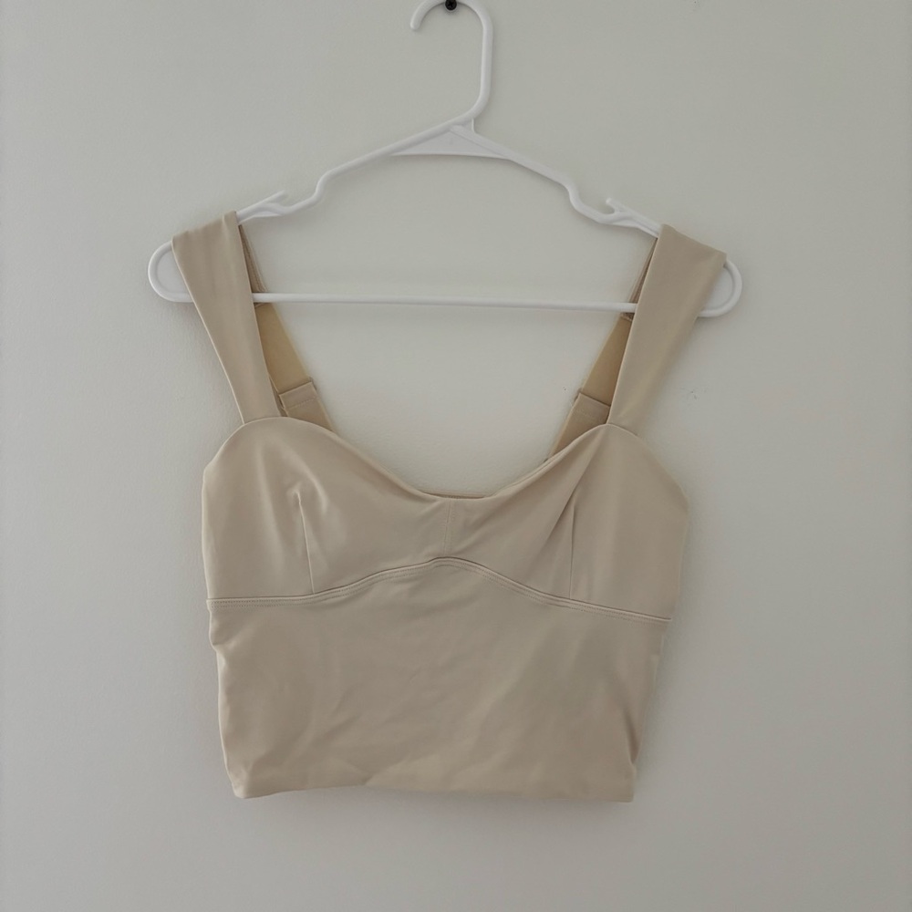 Forever 21 Cropped Tank Cream/Tan Size S NWT